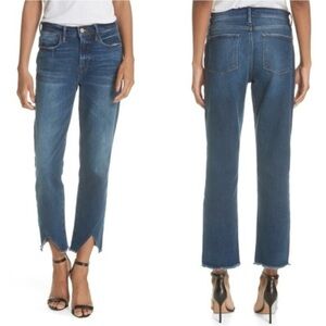 FRAME Le High Straight Raw Hem Jeans Size 31